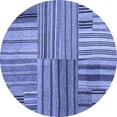 thumbnail image 1 of Ahgly Company Machine Washable Indoor Round Abstract Blue Contemporary Area Rugs, 8' Round, 1 of 4