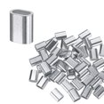 thumbnail image 1 of Uxcell 150-Pack Mangas de Crimpado de Aluminio, 3mm 1/8 Manga de Cuerda de Alambre de Barril Redondo Simple, 1 of 1