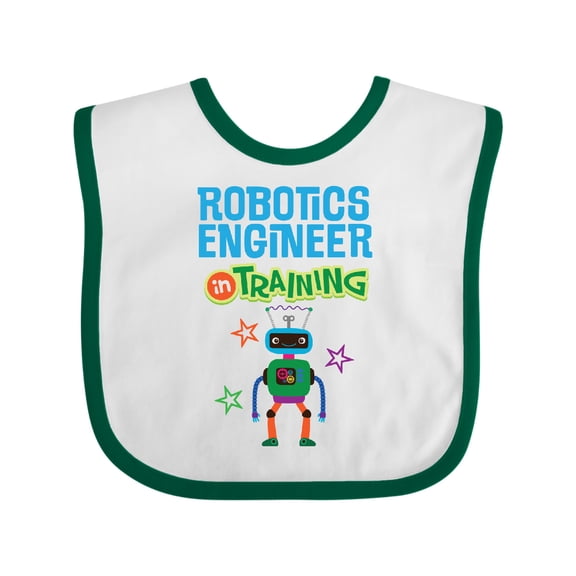 Inktastic Future Robotics Engineer in Training Funny Robot Career Boys or Girls Baby Bib