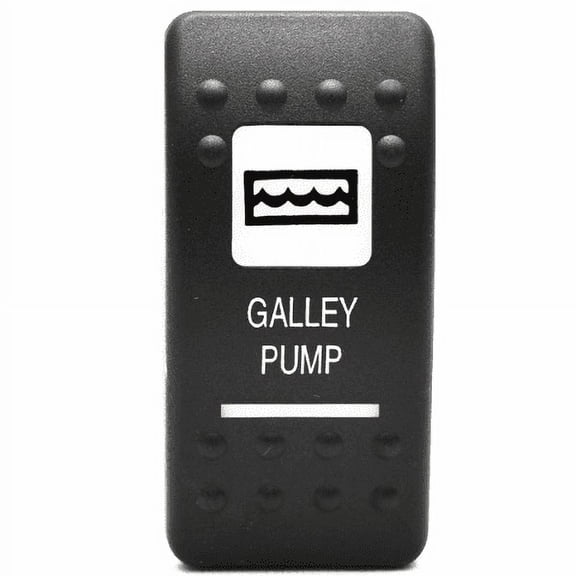 Carling Boat Rocker Switch Plate | Galley Pump Black Actuator