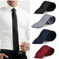 thumbnail image 4 of Fashion Neck Solid Plain wedding Silk Necktie Tie DARK GRAY, 4 of 8