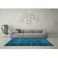thumbnail image 3 of Ahgly Company Indoor Rectangle Abstract Light Blue Contemporary Area Rugs, 2' x 3', 3 of 4