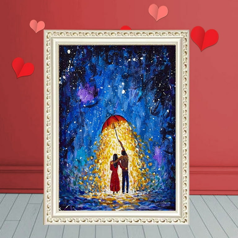 Home Decor Valentine'S Day Lover Crystal Diamond Painting Kits For Adults  Home Wall Decoration Diamond Painting Set Beautiful Diy 5D Diamond Painting  Kits With Full Drill Valentines Day Decor 