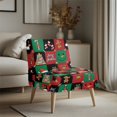 thumbnail image 3 of HELLHERO Christmas Decoration Theme Armless Accent Chair Protector, Stain Protection Dustproof Armless Chair Slipcover for Home Hotel, 3 of 7