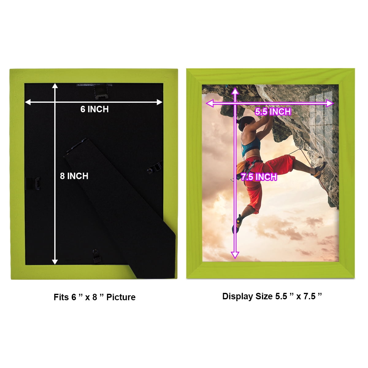 8x10 Wood Grain Picture Frame - Avocado