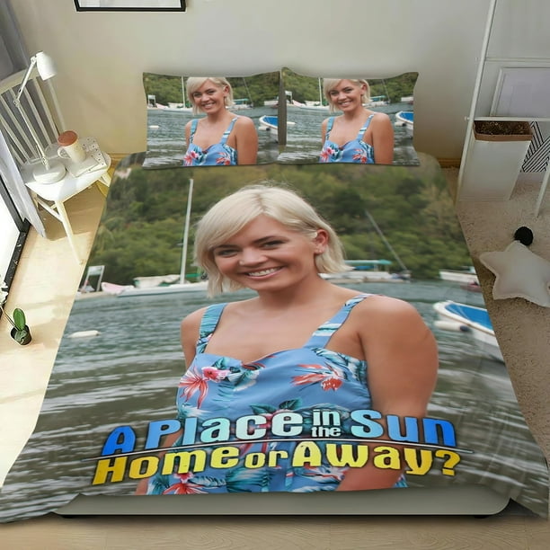 Un Lugar bajo el Sol Conjunto de sábanas temático, trío de piezas, cómodo y amigable con la piel, diseño único, regalo de decoración para el hogar para familiares, amigos y fans,173cm *218cm