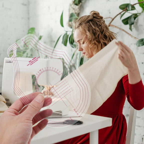 WHAMVOX  Fabric Multifunctional Line Tracing Ruler Clothing Cutting Tool Sewing