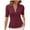 Red, variant on zbxnLI Women's Half Zip Shirts V Neck Collared Golf Tennis Shirt Lightweight Athletic Tops for Women