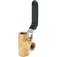 thumbnail image 3 of Three Way Valve, 1/2 Inch Tap L-Shaped Brass Valve Connector for Water, Oil and Steam, with Stainless Steel Handle,DN15 (Size : 1/2"), 3 of 5