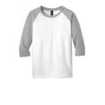 thumbnail image 3 of District Youth Very Important Tee 3/4-Sleeve Dt6210y - Light Heather Grey/ White - M, 3 of 4