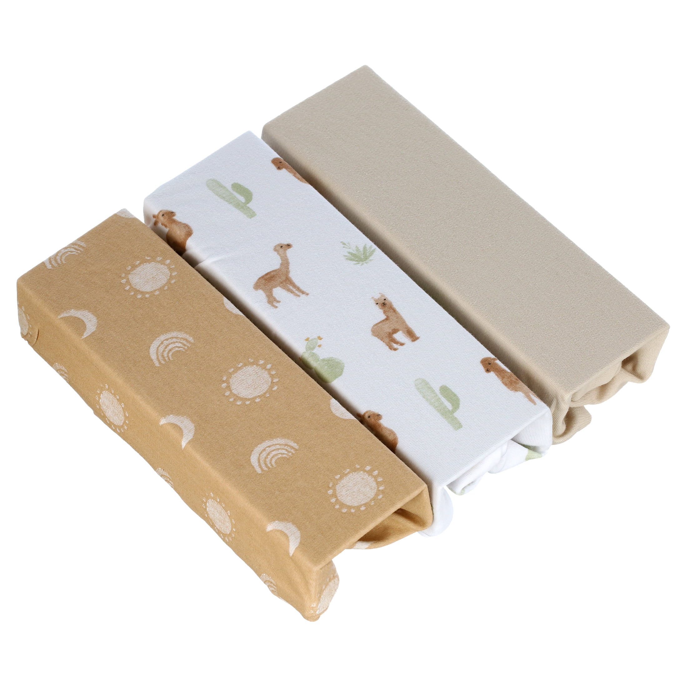 aden + anais Essentials No Zip Wrap Swaddles, Desert Sun, Tan, Unisex, Newborn, 0-3 Months, 3-Pack
