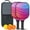 Black-2, variant on Pickleball Paddles Set Of 2, Fiberglass Surface, Fluid Smoke Aurora Art Style, 4 Balls & Bag