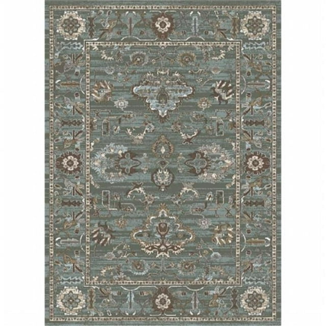 3562-0051-GREEN Colosseo Area Rug, Green - 5 ft. 3 in. x 7 ft. 3 in.