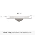 thumbnail image 3 of 43 Inch Cultured Marble Vanity Top with Backsplash, Improved Package, Ivory – Design House, 586164, 3 of 12