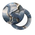 thumbnail image 2 of Balery Mountain White Dragon Fundas de asiento para taburete de bar redondo de tela de terciopelo ajustables que protegen de arañazos y manchas para sillas de 14 a 17 pulgadas.-12 inch, 2 of 7