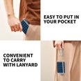 thumbnail image 5 of JIALIOU Nylon Trifold Card Wallet with ID Window Zipper Pocket for Men Women Teen Dark Blue and Glack Gingham, 5 of 7