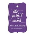 thumbnail image 1 of 100 PCS The Perfect Match Personalized Wedding Favor Gift Paper Tags Custom Made Hang Tags, 1 of 1