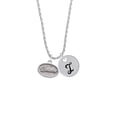 thumbnail image 2 of Delight Jewelry Silvertone Believe - Oval Seal Silvertone Script Initial Disc - I - Charm Necklace, 20"+3", 2 of 4