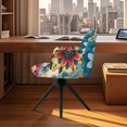 thumbnail image 3 of Xoenoiee Boho Mandala Flower Print Curved Back Chair Covers with Arms, Stretch Armchair Slipcover Velvet Mid Century Modern Armchair Slipcover Anti-Slip Furniture Protector for Living Room, 3 of 7