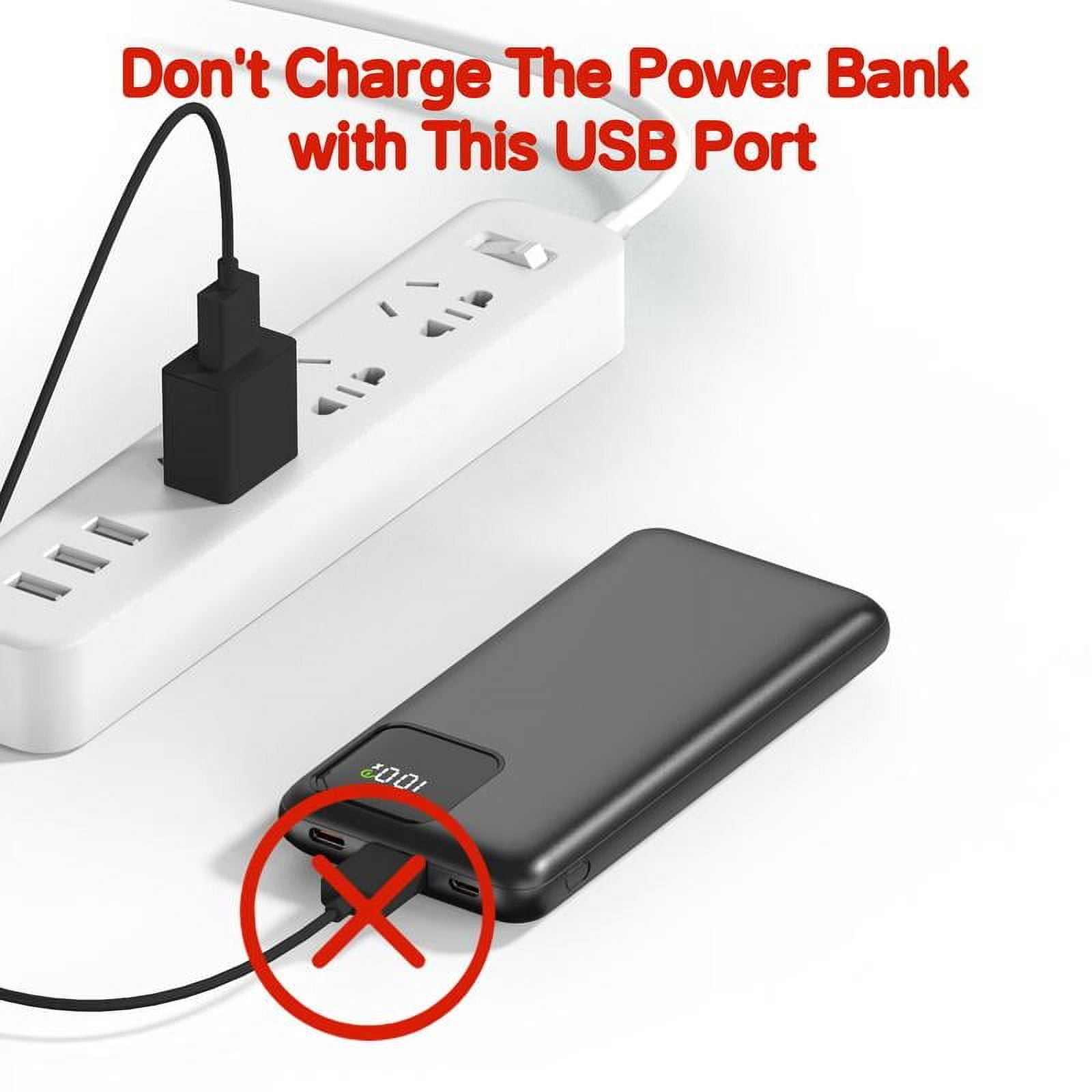 Portable Charger with Built-in Cables,Portable Charger with Cords Wires Slim 10000mAh Travel Battery Pack 4 Outputs 2 Inputs 22.5W Fast Charging Power Bank for Samsung Google Pixel LG Moto iPhone