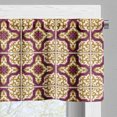 thumbnail image 5 of Ambesonne Moroccan Valance & Curtain, Traditional Mosaic Tiles, 55"x30", Ginger Purple and Cream, 5 of 7