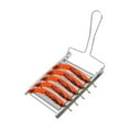 thumbnail image 5 of Stainless Steel Hot Dog Grill Rack with 5-Sausage Capacity & Removable Hardwood Handle for Even Cooking and Easy Flipping on Any BBQ or Outdoor Grill NAJKZA | A, 5 of 9