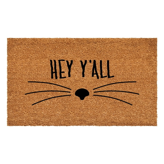 Calloway Mills 108692448 Hey Yall Whiskers Doormat, 24" x 48"