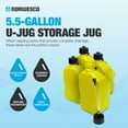 thumbnail image 2 of Bushman 4Pk U-Jug Storage Jug, Portable Plastic Container, 5.5 Gal, Yellow, 2 of 12