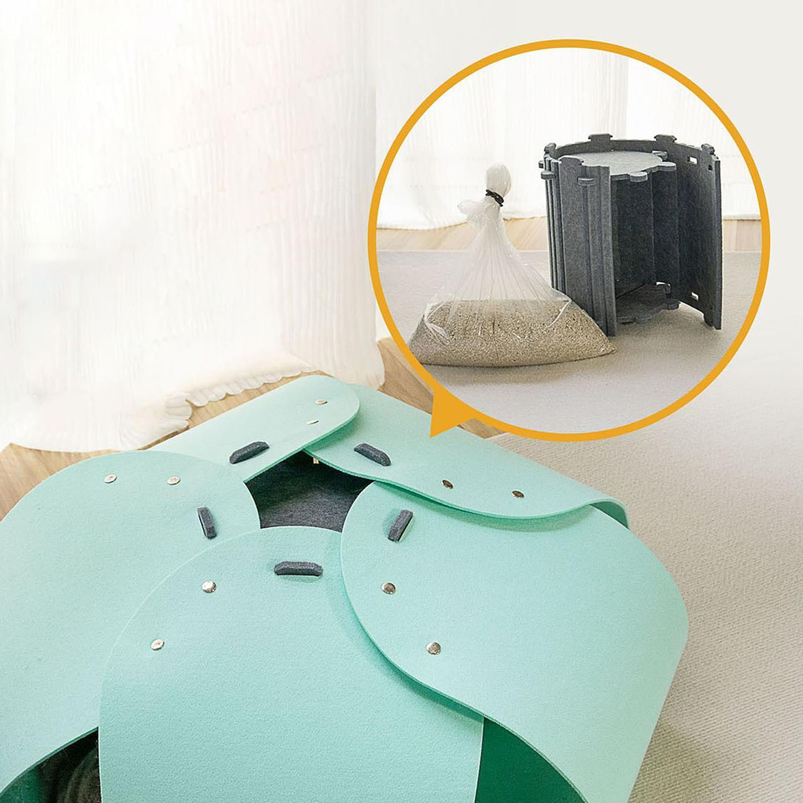 Fzaqwen Semi Enclosed Cat Tunnel Bed Soft Lightweight Cat Tent for Cats Kitten Snooze light blue