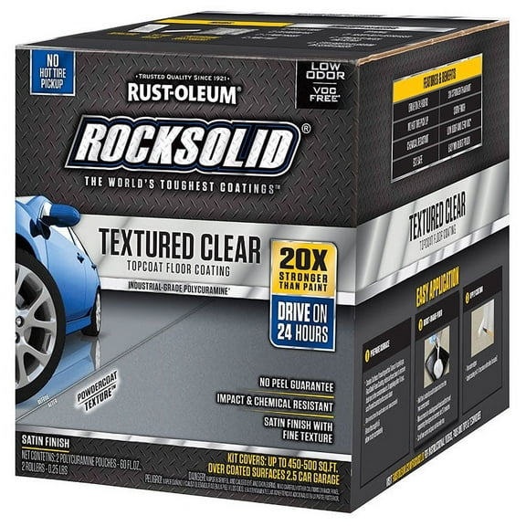 Clear, RockSolid Textured Top Coating Kit, 120 oz
