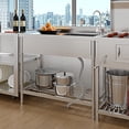 thumbnail image 2 of Évier Utilitaire Autoportant en Acier Inoxydable 39x20 Po Bol Simple avec Robinet Eau Chaude et Froide Support de Rangement Intégré Buanderie Commerciale Ferme Salle de Bain Cuisine, 2 of 7