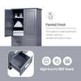 thumbnail image 5 of Tcbosik Bathroom Cabinet, 62.2" Tall Storage Cabinet with 3 Doors & 3 Drawers, Freestanding Kitchen Pantry Cabinet with Adjustable Shelf, for Bathroom, Living Room, Home Office, Dark Gray, 5 of 10