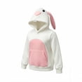 thumbnail image 3 of FYDUU Baby Girls Bunny Ear Hoodie Sweatshirts Easter Cute Animal Pullover Tops Toddler Hoodies Casual Wear Soft Clothes 3-6 Months, 3 of 9