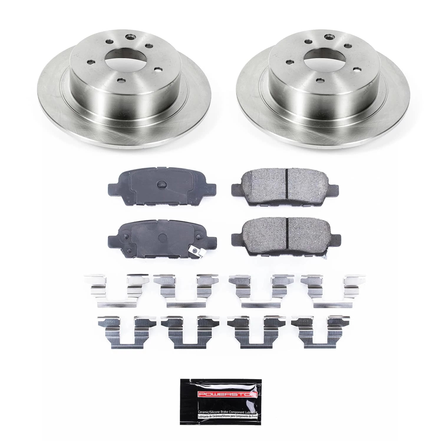 PowerStop Front and Rear Stock Replacement Brake Pad Rotor Drum and Shoe Kit KOE15259DK