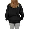 thumbnail image 3 of utcoco Womens Crew Neck Loose Fit Long Sleeve Pullover Tops, 3 of 4