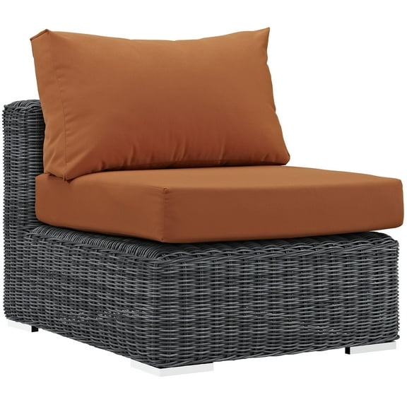 Modway Summon Outdoor Patio Sunbrella® Armless in Canvas Tuscan