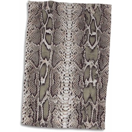 3D Rose Snakeskin Animal Print TWL_20347_1 Towel, 15" x 22"