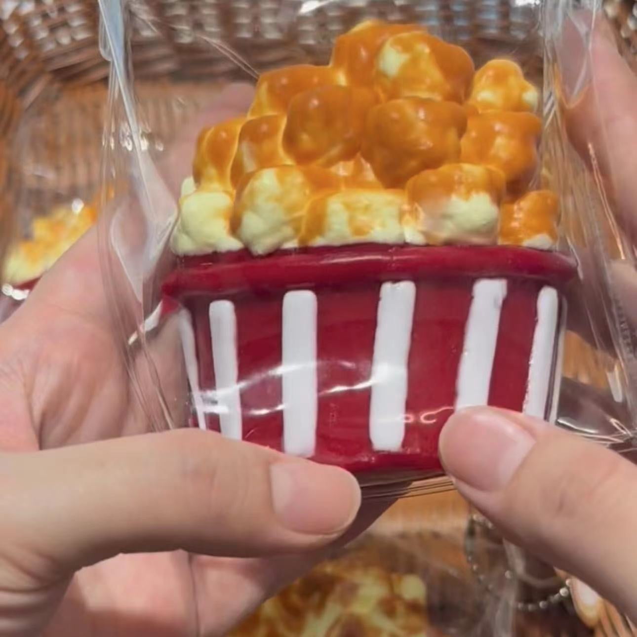 QDDLGRUI Taba Squishy Yellow Kawaii Handmade Popcorn
