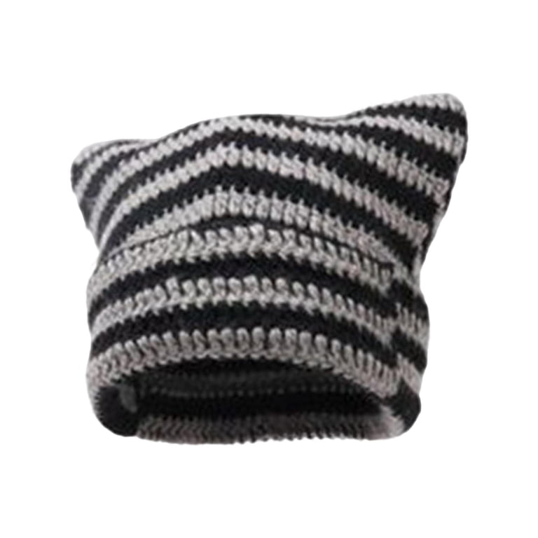 Segolike Cat Ear Crochet Hat Knit Cap Casual Soft Vintage  display picture 3