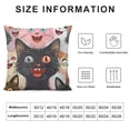thumbnail image 5 of Throw Pillow Covers Polyester Pillow Case,Fashionable Decorative Square Pillowcases Covers for Couch Sofa Bed,Living Room Sofa,Farmhouse,Cartoon Cute Cats, 5 of 5