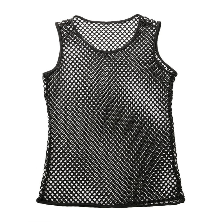  Chzstarly Men's Mesh Tank Tops Sleeveless Fishnet Muscle See  Through Sexy Summer Workout Vest Underwear (Black, Medium) : Clothing,  Shoes & Jewelry