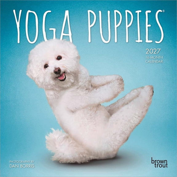 Yoga Puppies OFFICIAL | 2027 7x14" (Hanging) Mini Wall Calendar