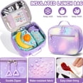 thumbnail image 3 of 3-Piece Kawaii Backpack Set - Lightweigt Water Resistant Daypacks Travel Bookbag, Purple Pink, 3 of 8