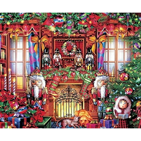 Classic Christmas Festive Fireplace Puzzle - 1000Piece