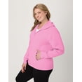 thumbnail image 4 of Hanes Just My Size EcoSmart Women's Full-Zip Fleece Hoodie (Plus ) Spirited Pink 3X, 4 of 6