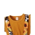 thumbnail image 2 of Qiylii baby Girls Clothes Set Ribbed Fly Sleeve Pullover+Suspender Skirt+Headband, 2 of 8