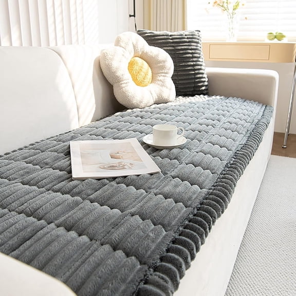 Pet Couch Cover Dogs Washable Non-Slip Couch Protector Pet Friendly Dog Mat for Couches and Sofas,Dark Gray 23.62" x 23.62"