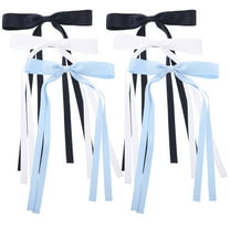 LEORX 6Pcs Hair Bows for Women Clip Hair Bow Women Hair Bow Clips Lace White Hair Decoration for Women Ceremonies