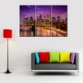 thumbnail image 3 of TISHIRON 3PCS Framed Canvas Wall Art Set,36"x24" Brooklyn Bridge Cityscape Canvas Art Decor, 3 of 7