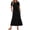 Black, variant on Womens Summer Dresses Short Sleeve Maxi Dress Crewneck Casual Sundresses with Pockets